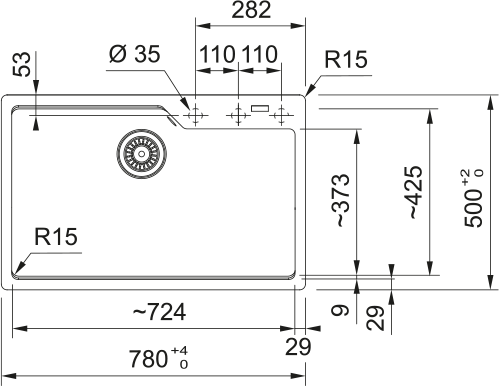 Franke UBG 610-72, мойка, гранит, грифельный серый