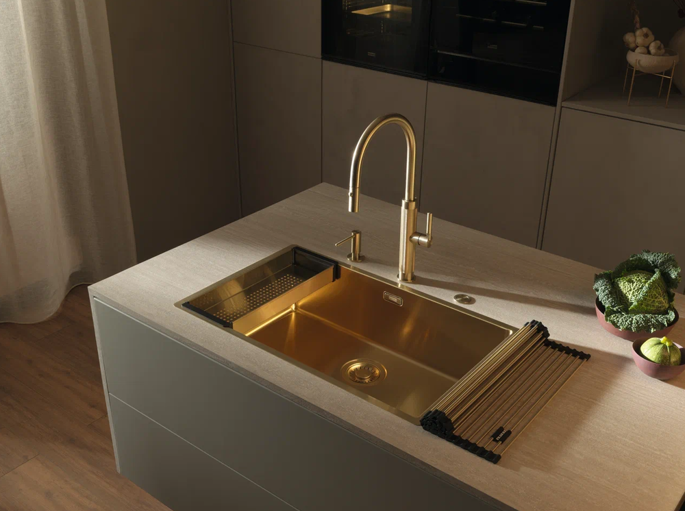 Franke BXM 210/110-68 F-INOX, мойка, нержавеющая сталь, золото