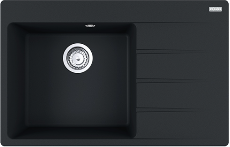 Franke CNG 611/211-78 TL, мойка, гранит, черный матовый, чаша слева