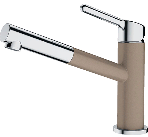 Franke Orbit, смеситель, гранит, хром/миндаль