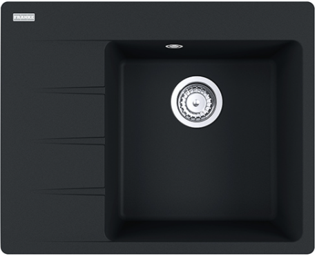 Franke CNG 611/211-62 TL, мойка, гранит, черный матовый, чаша справа