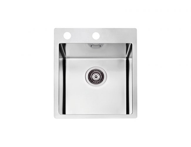 Мойка PURE 10 KMB-90 405X525 в компл.с сифоном 1127252(1103607) Брашированная сталь