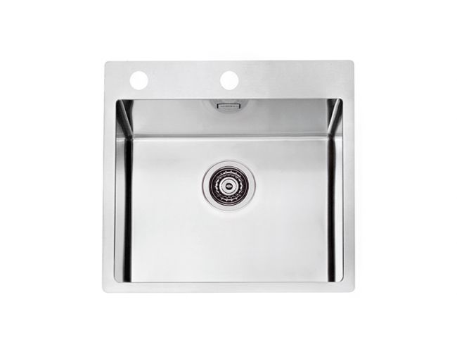 Мойка PURE 70 KMB-90 565X525 в компл. с сифоном 1127252(1122385) Брашированная сталь