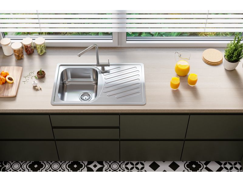 Мойка ELEGANT 30 90 FI 810X510 в комплекте с сифоном 1130551 LEI