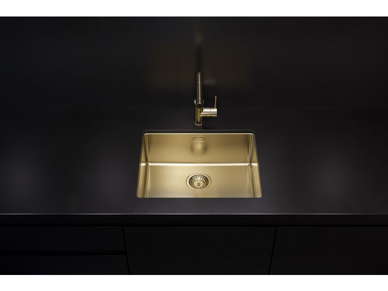 Мойка KOMBINO 50 MONARCH SAT-90 542X442X195 U в компл. с выпуском без сифона (1122674) GOLD