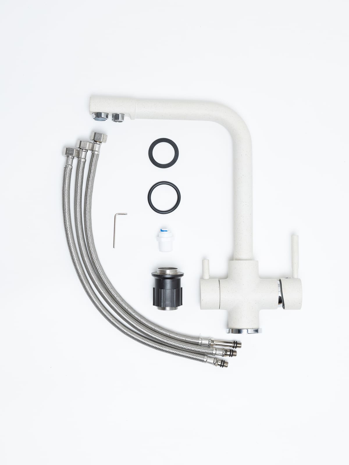 Смеситель кухонный Grandex Aqua PURE-L (9001015) ARCTIC