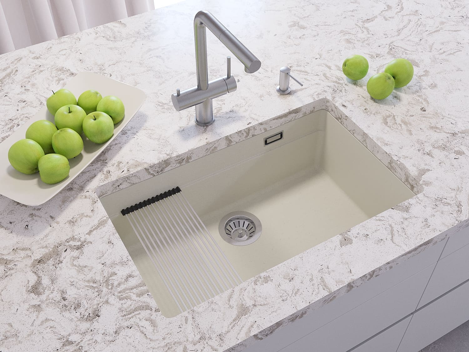 Кухонная мойка Grandex Aqua COMFORT 73U (500306) BEIGE