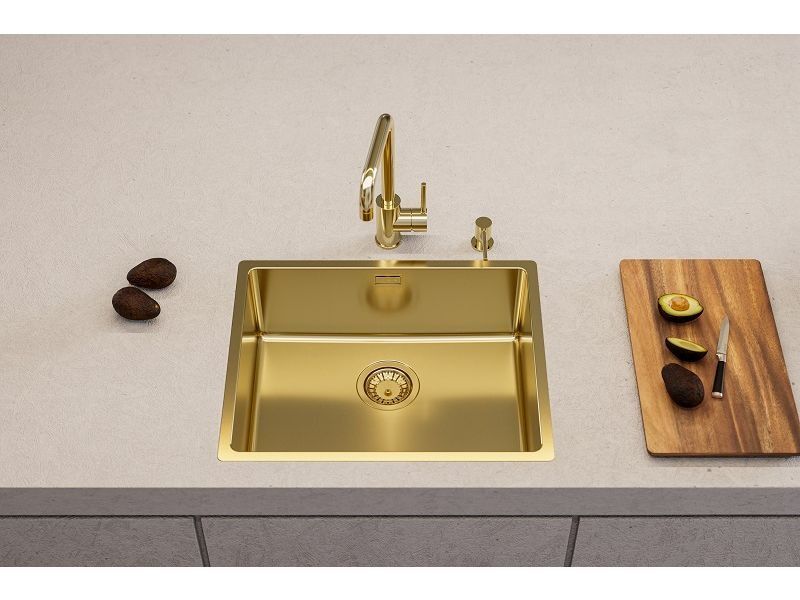 Мойка KOMBINO 50 MONARCH ANTRACITE SAT-90 542X442X195 F/S в компл. с выпуском без сифона GOLD