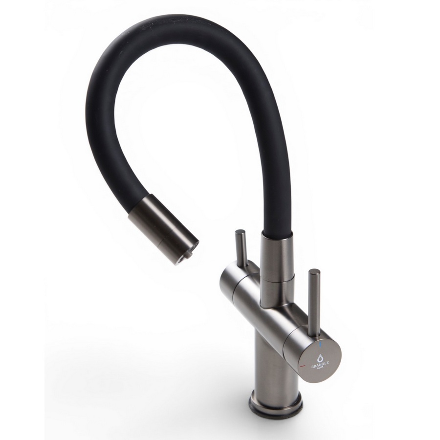 Смеситель кухонный Grandex Aqua Flex (9020383) ANTHRACITE