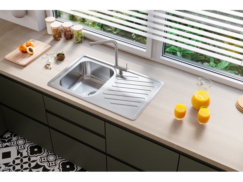 Мойка ELEGANT 30 90 FI 810X510 в комплекте с сифоном 1130551 SAT