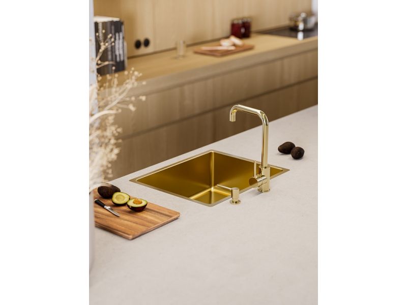 Мойка KOMBINO 50 MONARCH ANTRACITE SAT-90 542X442X195 F/S в компл. с выпуском без сифона GOLD