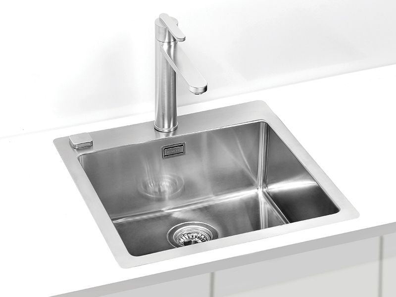 Мойка PURE 30 KMB-90 515X525 в компл. с сифоном 1127252, 1103609 Брашированная сталь