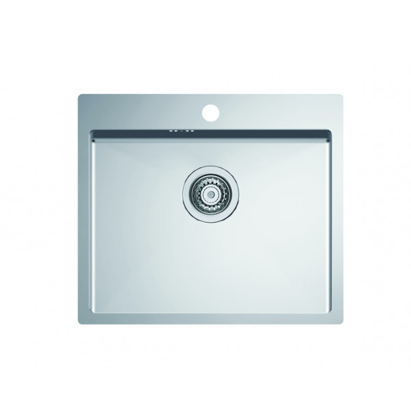 Мойка QUARTO 10 BRS-90 550x480 в комплекте с сифоном 1130551(1124382) Брашированная сталь