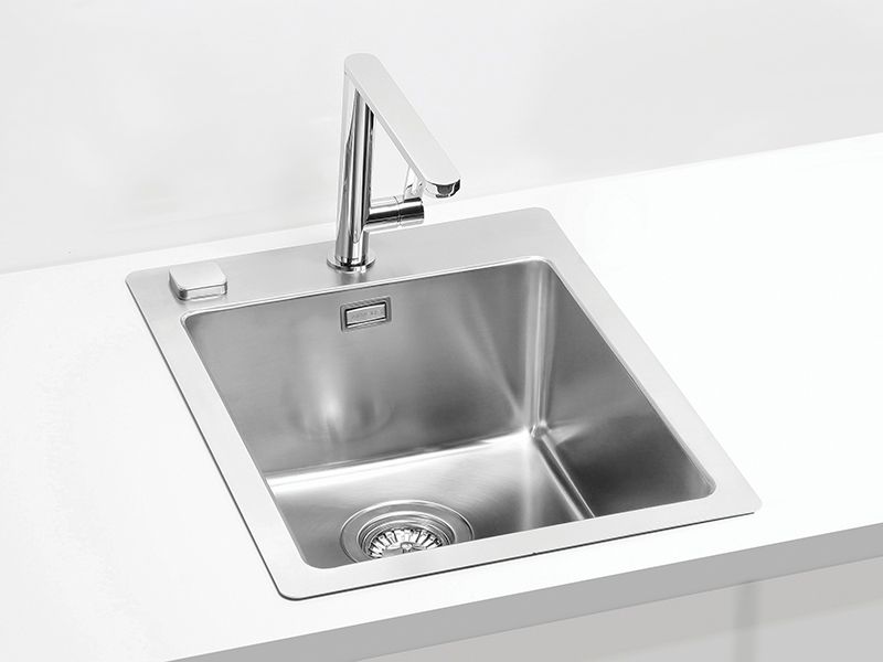 Мойка PURE 10 KMB-90 405X525 в компл.с сифоном 1127252(1103607) Брашированная сталь