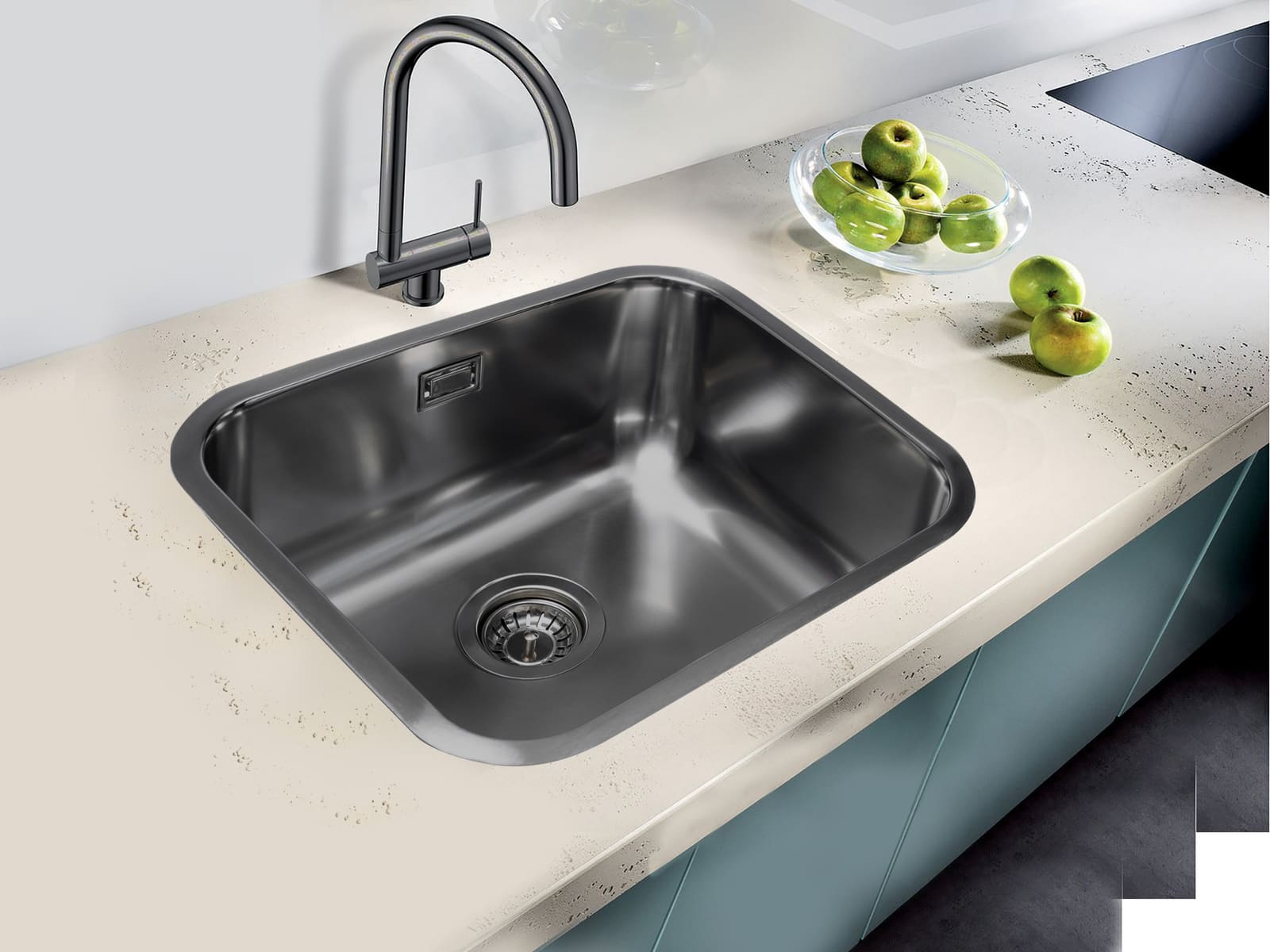 Мойка Grandex Aqua SELECT 49, 495х445х200, сифон в комплекте (2003343) GOLD