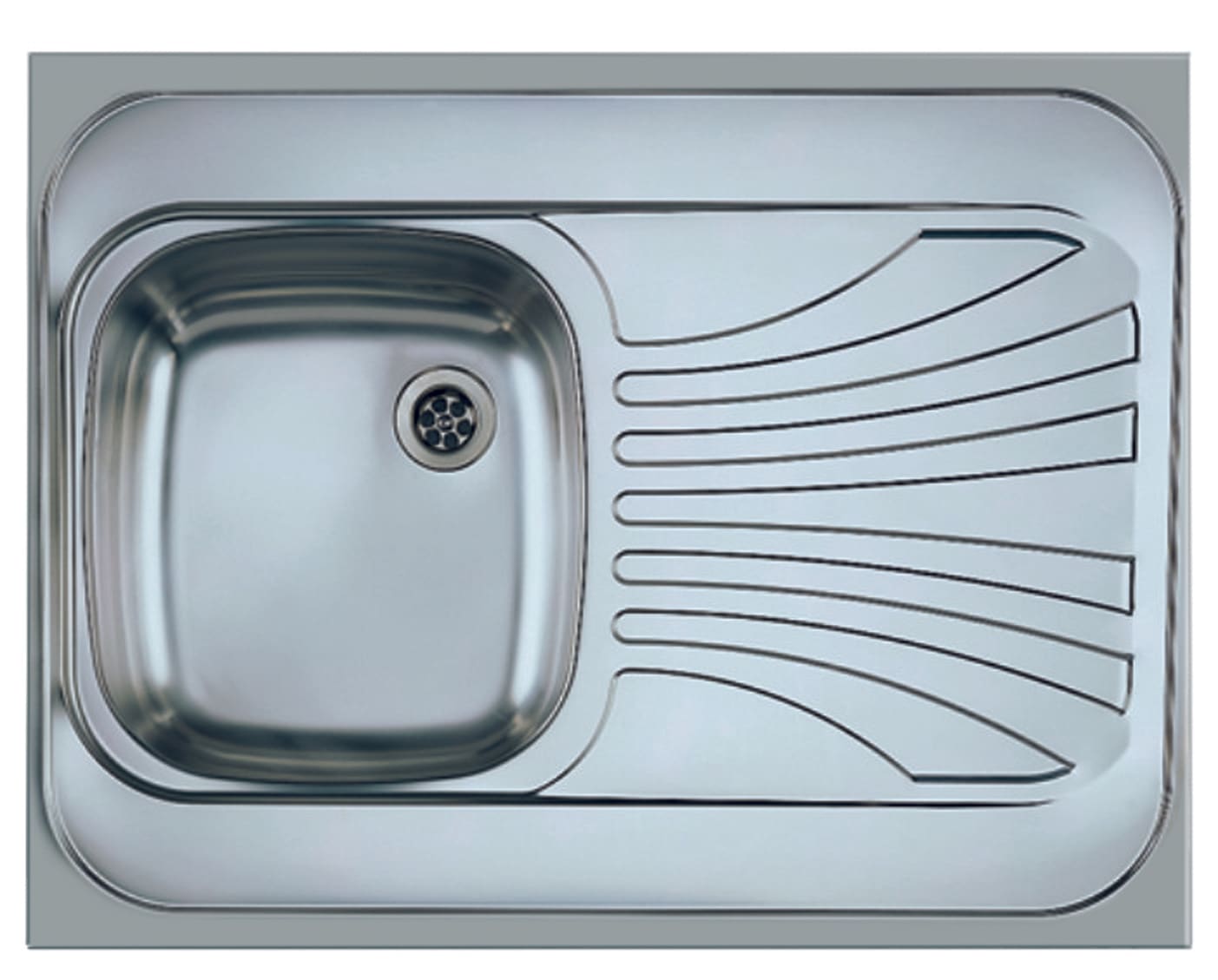 Мойка для кухни накладная CLASSIC 30L -60 800X600 левая в комплекте с сифоном 1011717 (1009076) NAT