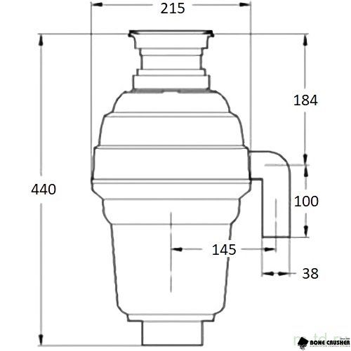Измельчитель пищевых отходов полупромышленный BoneCrusher 1000 (BC1000-AS)