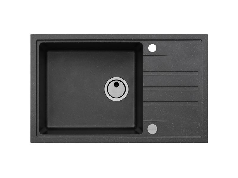 Мойка INTERMEZZO 130 GRANITAL CARBON - G91 780X480X200 1X в компл.с сифоном 111729 G91 CARBON