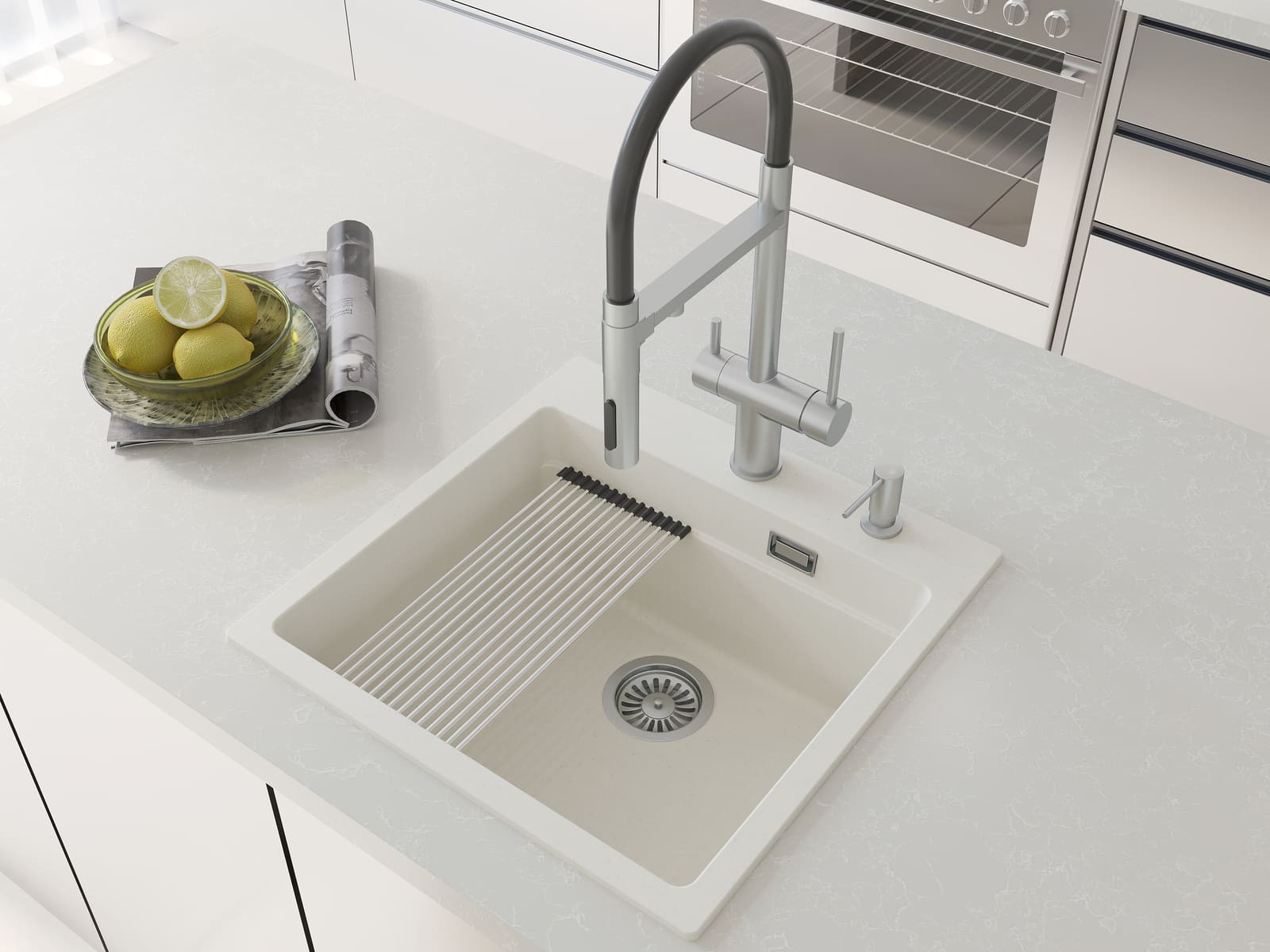 Кухонная мойка Grandex Aqua COMFORT 51F (500406) CARBON