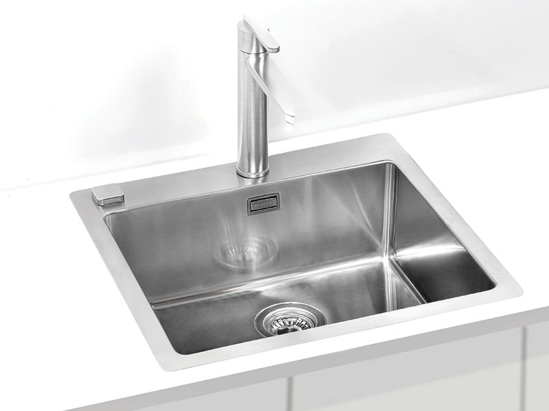 Мойка PURE 70 KMB-90 565X525 в компл. с сифоном 1127252(1122385) Брашированная сталь