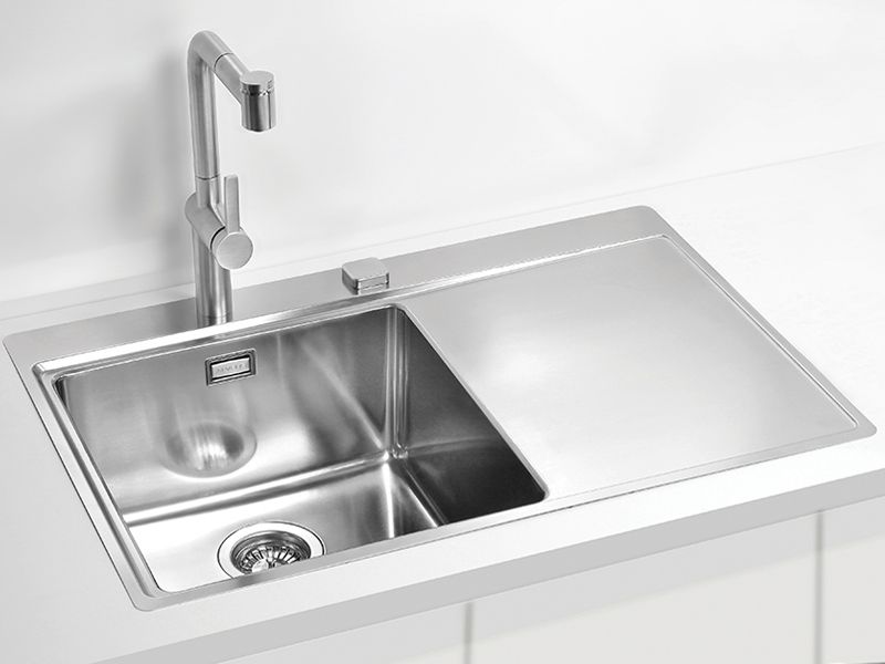 Мойка PURE 40L -90 790X525 левая чаша и правое крыло в компл. с сифоном 1127252 (1103610) KMB