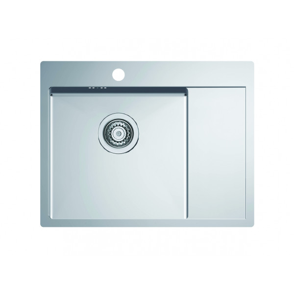 Мойка QUARTO 20 BRS-90 615х480 в комплекте с сифоном 1130551(1124383) Брашированная сталь