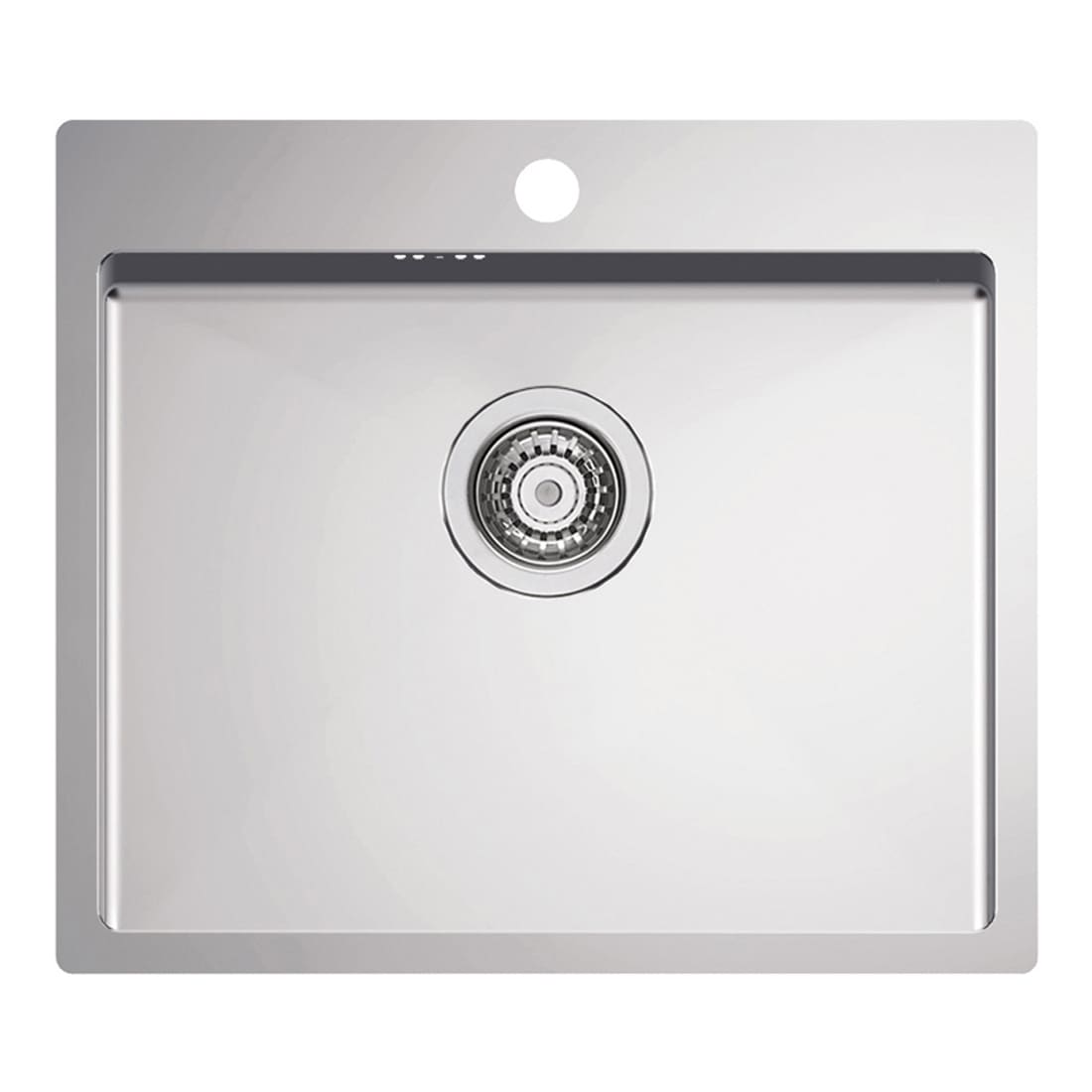 Мойка QUARTO 10 BRS-90 550x480 в комплекте с сифоном 1130551(1124382) Брашированная сталь
