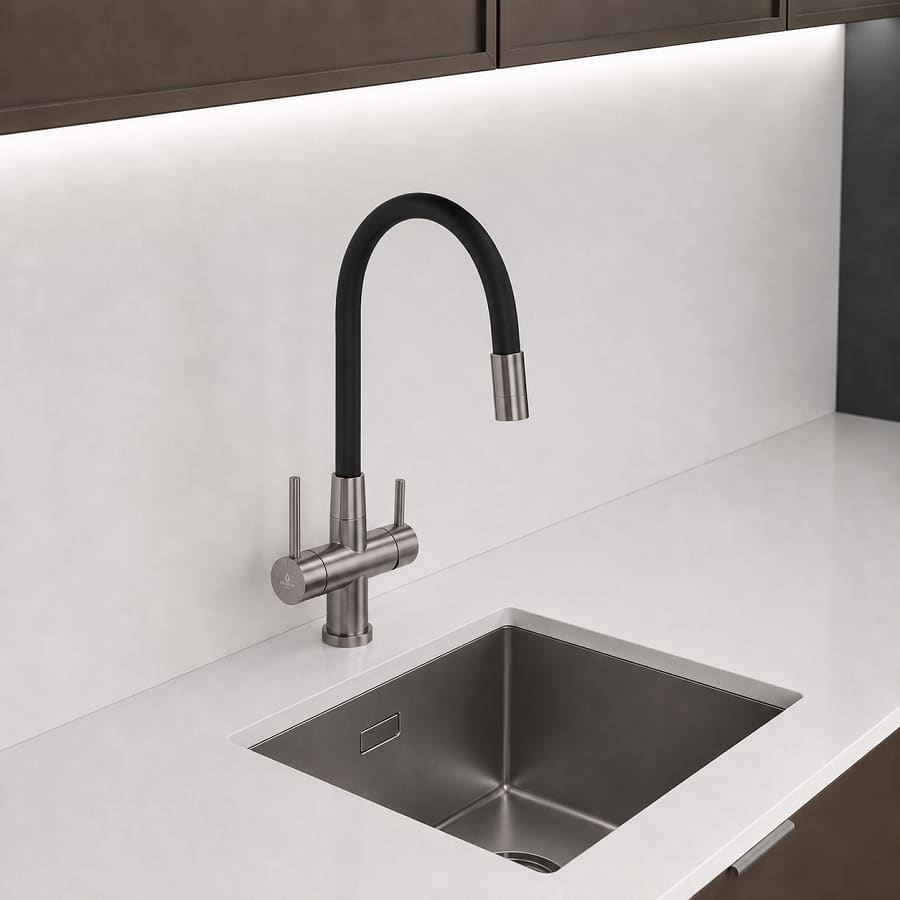Смеситель кухонный Grandex Aqua Flex (9020383) ANTHRACITE