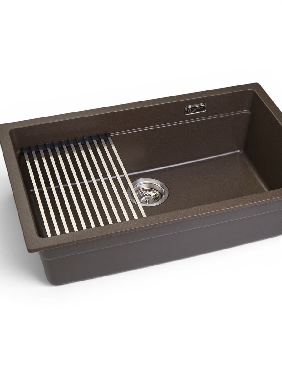 Кухонная мойка Grandex Aqua COMFORT 73U (500306) CARBON