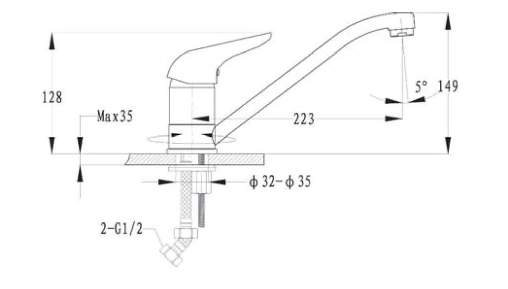 GranFest 2124, смеситель, мрамор, терракот