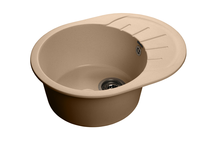 GranFest RONDO GF-R-580 L, мойка, мрамор, топаз