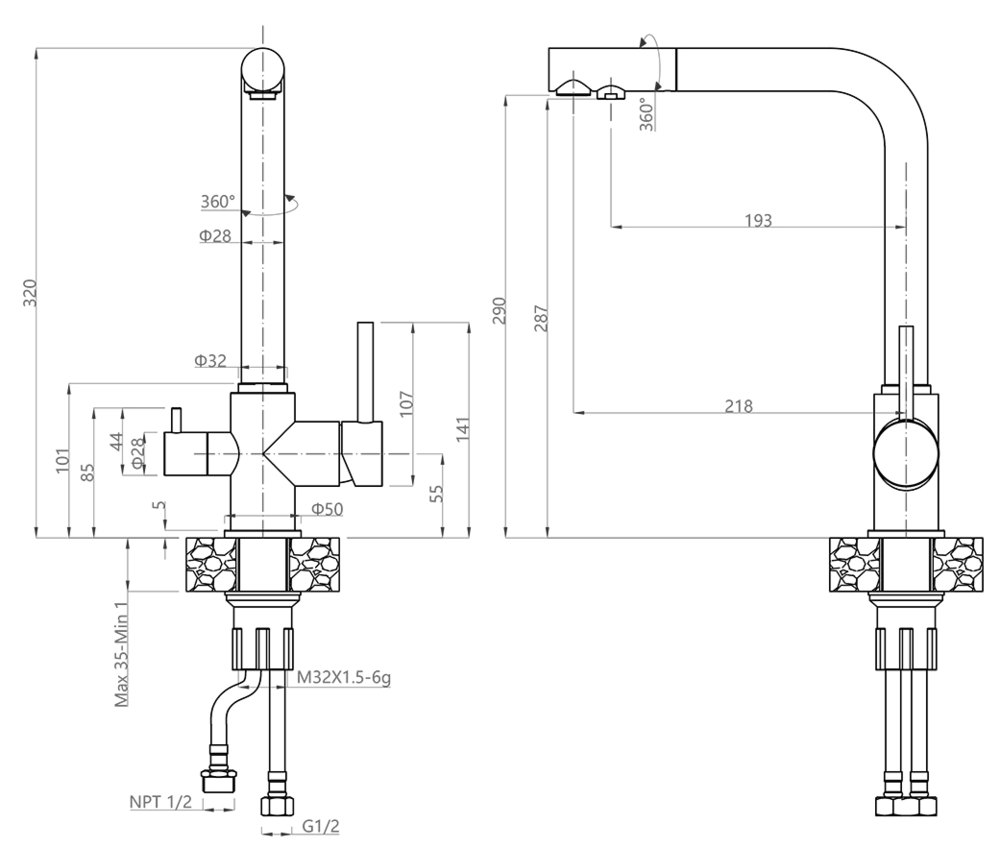 GranFest 3611, смеситель, хром
