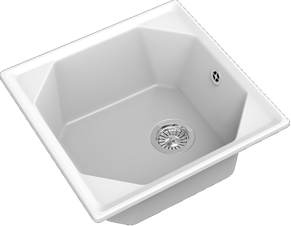 GranFest UNIQUE U-500, мойка, мрамор, иней