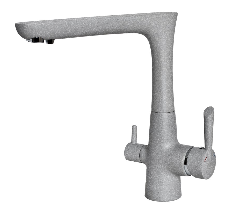 GranFest 3223, смеситель, мрамор, серый