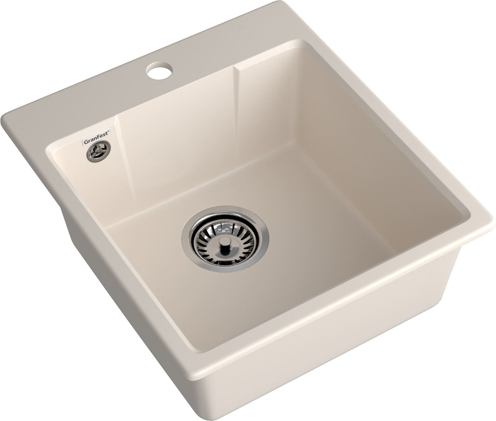 GranFest URBAN GF-UR-644, мойка, гранит, белый