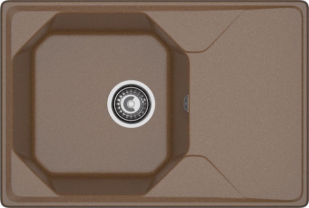 GranFest UNIQUE GF-U-740L, мойка, мрамор, терракот