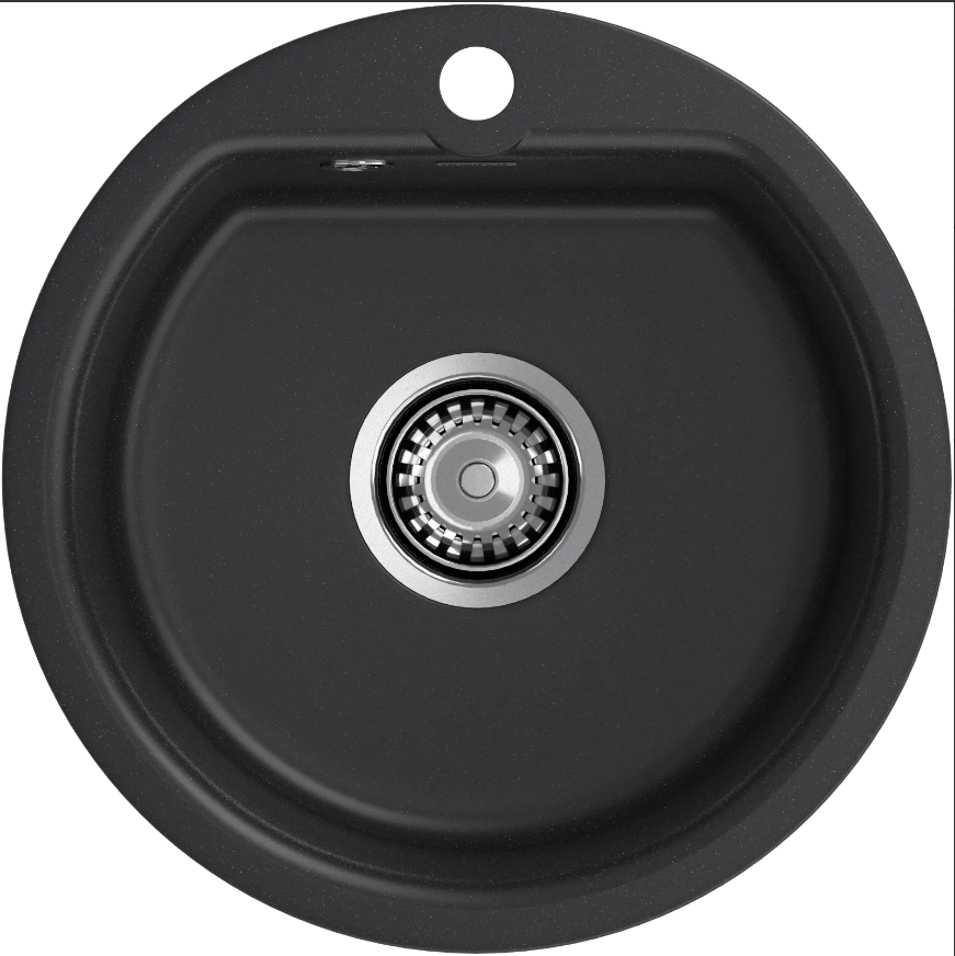 GranFest GF-SMART 435, мойка, мрамор, черный