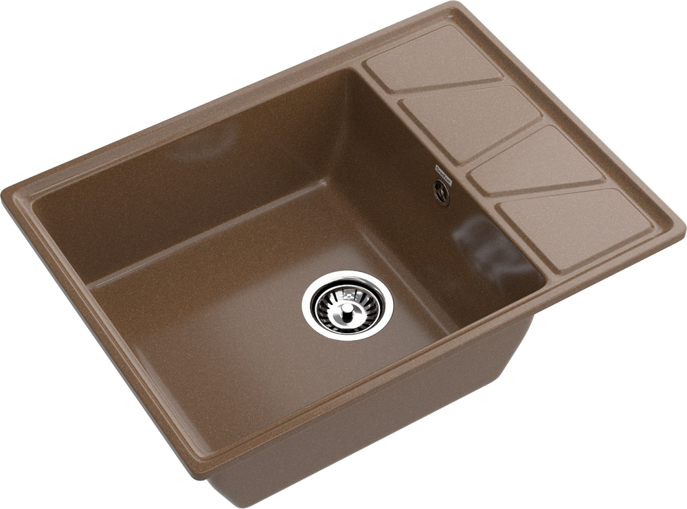 GranFest VERTEX GF-V-680L, мойка, мрамор, терракот