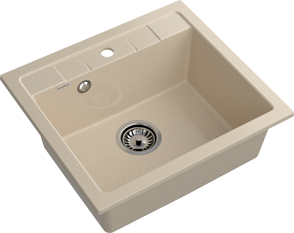 GranFest QUADRO GF-Q-561, мойка, мрамор, кашемир