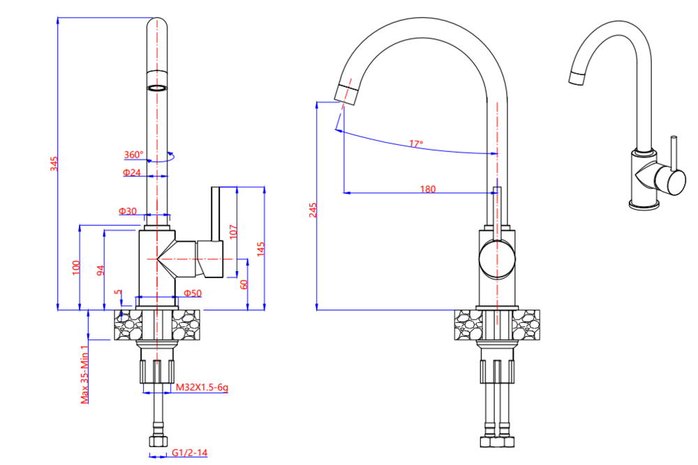 GranFest 3650, смеситель, хром