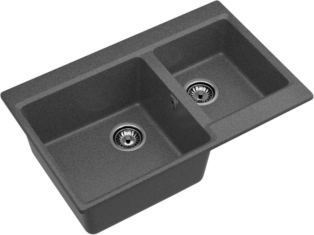 GranFest LEVEL GF-LV-780K, мойка, мрамор, графит