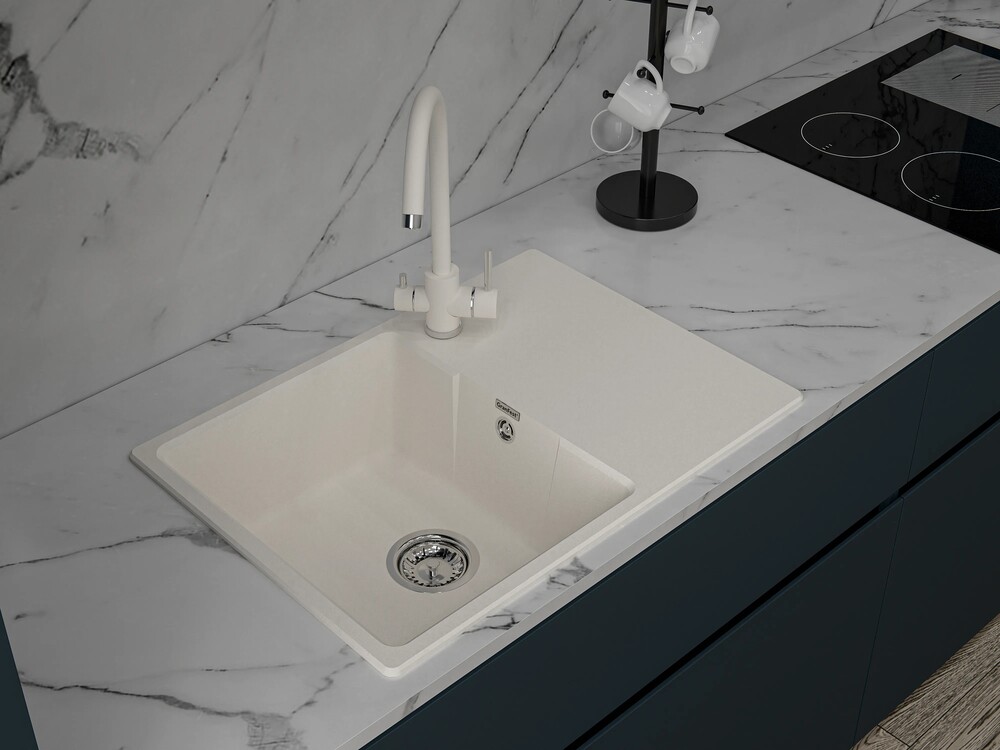 GranFest URBAN 668L мойка, гранит, белый
