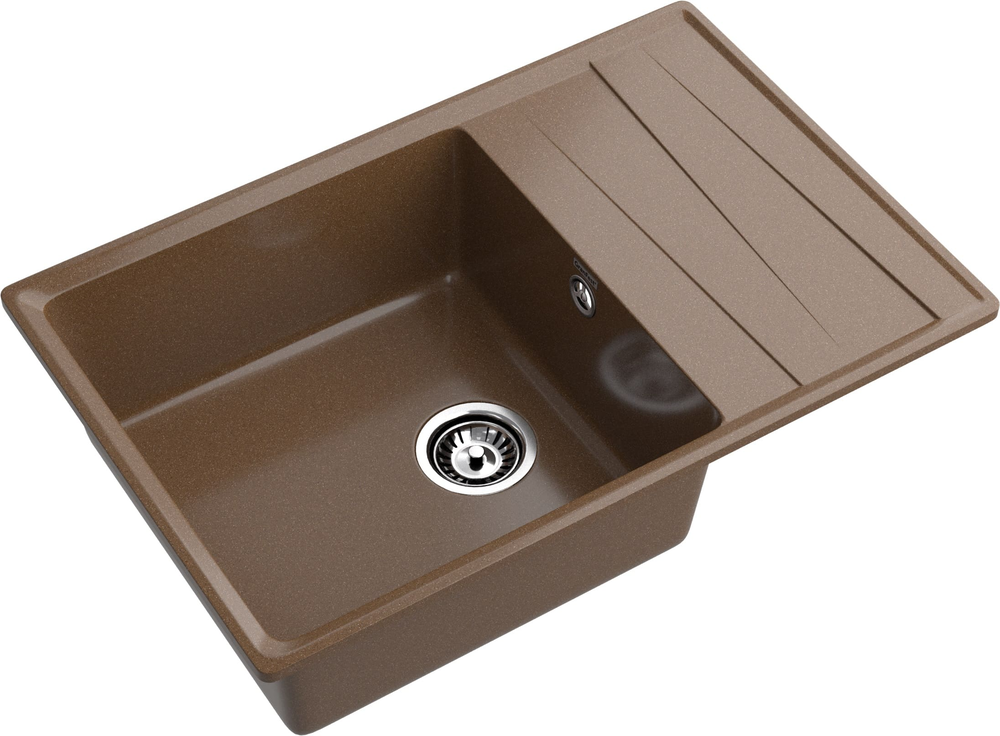 GranFest LEVEL GF-LV-760L, мойка, мрамор, терракот