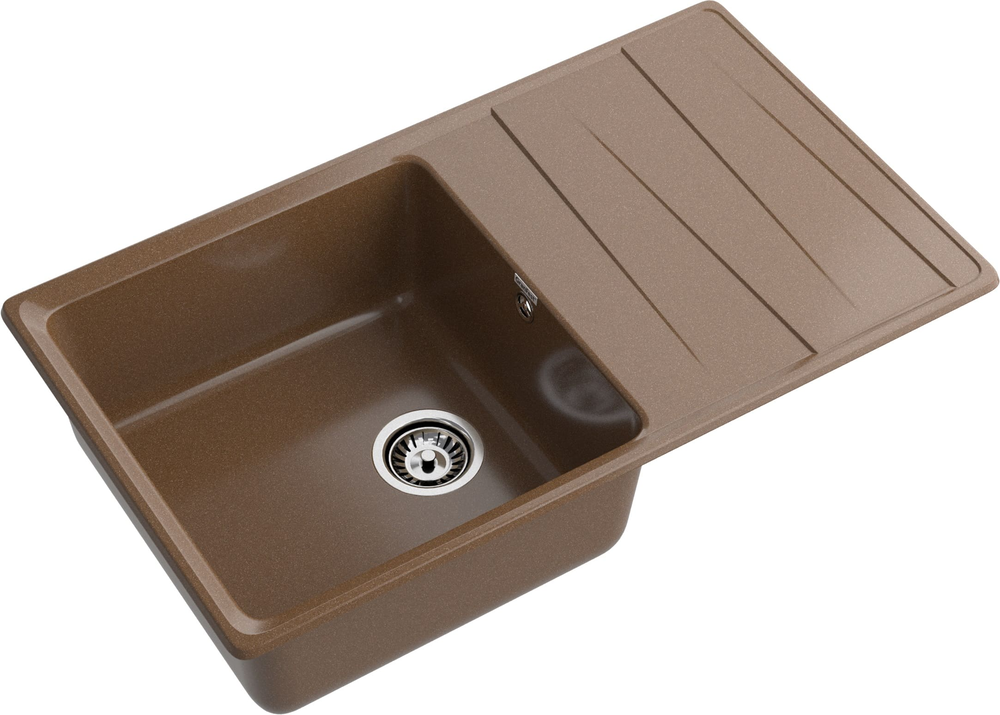 GranFest LEVEL GF-LV-860L, мойка, мрамор, терракот