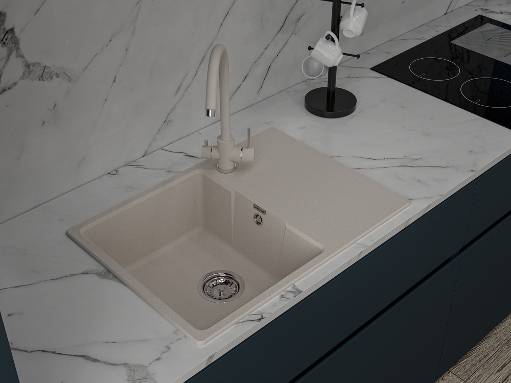 GranFest URBAN 668L мойка, гранит, песочный