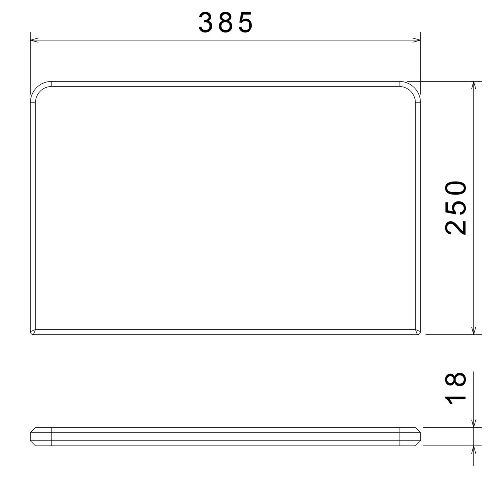 GranFest доска разделочная 385х250, бук