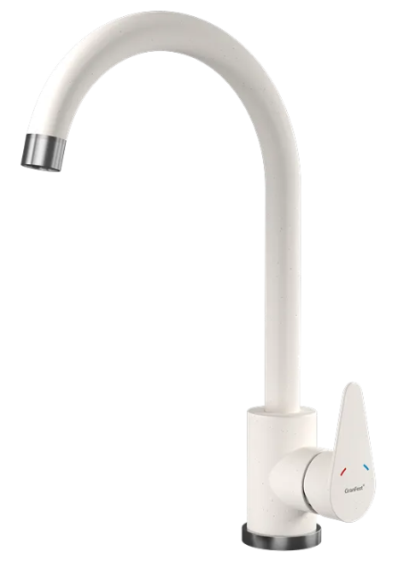 GranFest GF-Z-5412, смеситель, гранит, белый