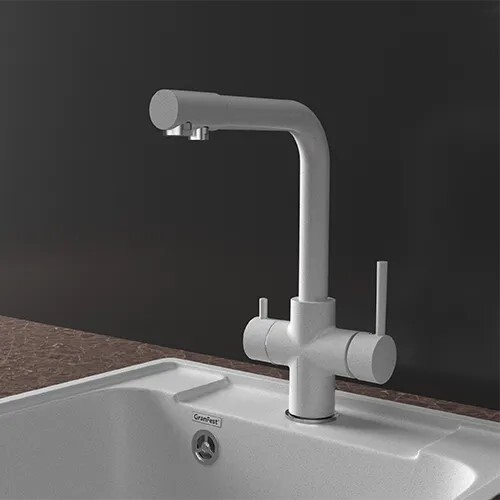 GranFest GF-Z-5423, смеситель, гранит, серый