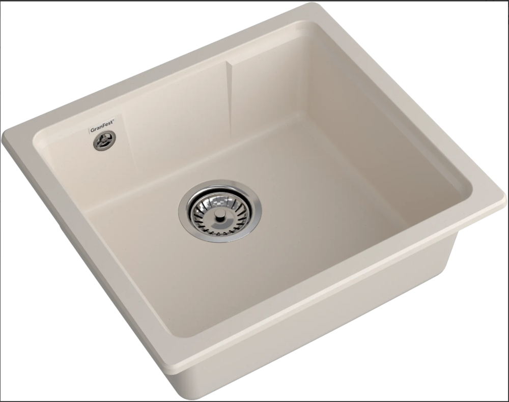 GranFest URBAN 4550, мойка, гранит, белый