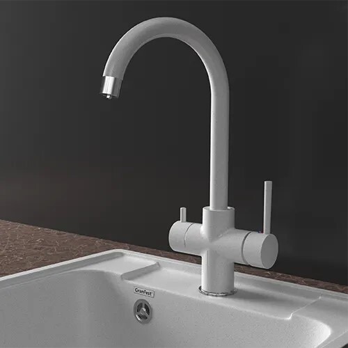 GranFest GF-Z-5422, смеситель, гранит, серый